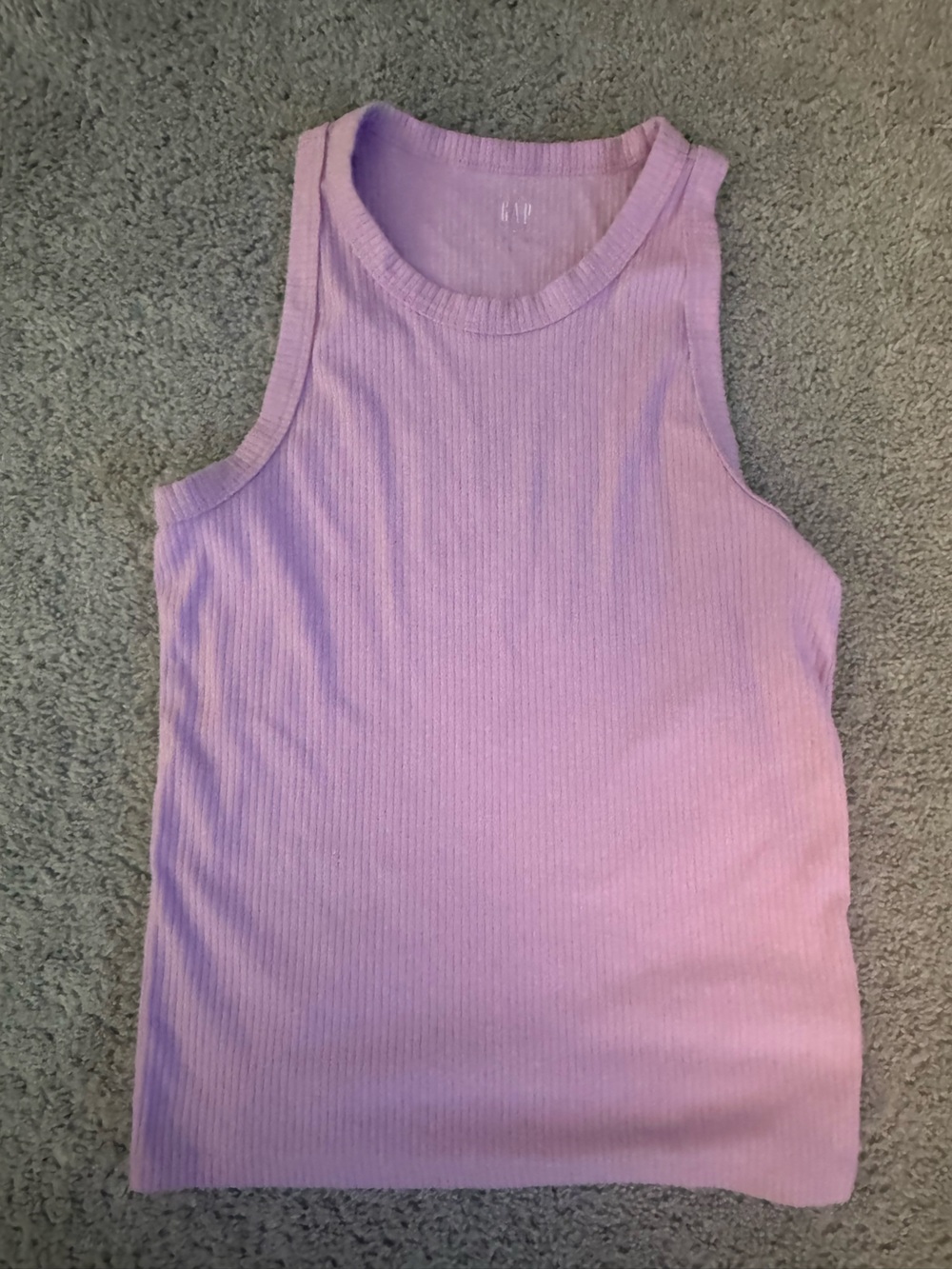 Gap Ribbed Sleeveless Tank Top - Lavender medium